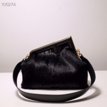 Fendi First Medium Black Mink Bag