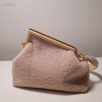 Fendi First Medium Sheepskin Bag Pink