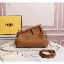 Fendi First Small Brown Leather Bag
