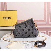 Fendi First Small Karligraphy Bag Grey
