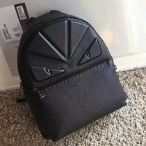 Fendi Fur Monster Eyes Backpack Selleria Leather Black