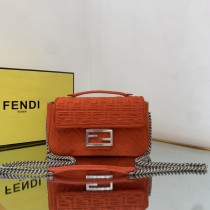 Fendi Iconic Baguette Jacquard FF Bag Orange
