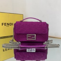 Fendi Iconic Baguette Jacquard FF Bag Purple