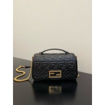 Fendi Iconic Baguette Medium Shoulder Bag 8BR793 Black