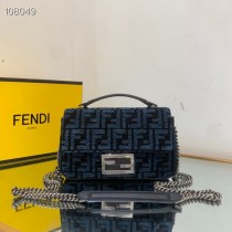 Fendi Iconic Baguette Tapestry FF Shoulder Bag Blue
