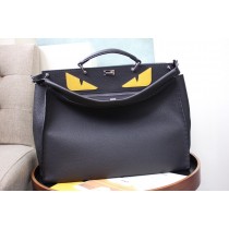 Fendi Large Peekaboo Bag Black Yellow 42CM