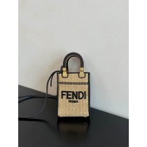 Fendi Mini Sunshine Shopper Mini-Bag Natural Black