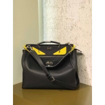Fendi Peekaboo Bag Black Yellow 38CM