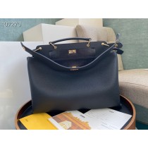 Fendi Peekaboo ISeeU Dark Blue Leather Bag
