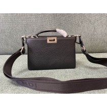 Fendi Peekaboo ISeeU XCross Leather Bag Black