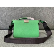Fendi Peekaboo ISeeU XCross Leather Bag Green