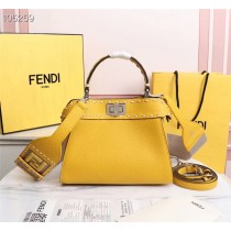 Fendi Peekaboo Mini Selleria Bag Yellow