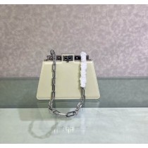 Fendi Small Patent Peekaboo Cut Bag White