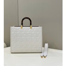 Fendi Sunshine Medium Shopper FF Motif 8BH386 White