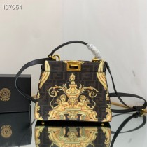 Fendi x Versace Fendace Gold Baroque & Brown FF Motif