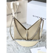 Givenchy Cut-out Leather Shoulder Bag Beige