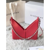 Givenchy Cut-out Leather Shoulder Bag Red