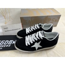Golden Goose Ball Star Unisex Sneakers Black Suede With White Leather Star