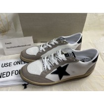 Golden Goose Ball Star Unisex Sneakers Gray Suede and Leather Black Star