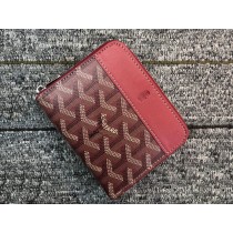 Goyard Chevron Small Zip Wallet Burgundy