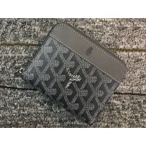 Goyard Chevron Small Zip Wallet Grey