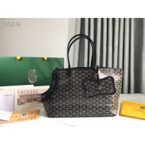Goyard Chien Gris Bag Goyardine Canvas and Chevroches Calfskin Black