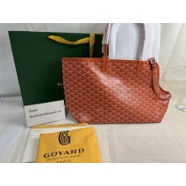 Goyard Chien Gris Bag Goyardine Canvas and Chevroches Calfskin Orange