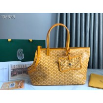 Goyard Chien Gris Bag Goyardine Canvas and Chevroches Calfskin Yellow