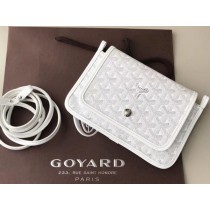 Goyard Goyardine Plumet Crossbody Wallet White