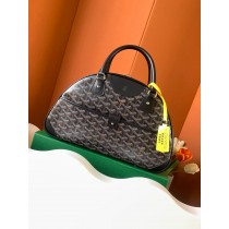 Goyard Large Goyardine Saint Jeanne Bowler Bag Black
