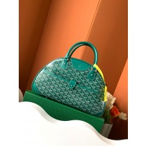 Goyard Large Goyardine Saint Jeanne Bowler Bag Green