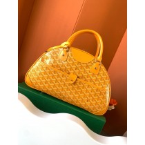 Goyard Large Goyardine Saint Jeanne Bowler Bag Yellow
