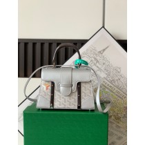 Goyard Saigon Structuré Mini Bag Goyardine Silver White