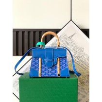 Goyard Saigon Structuré Mini Bag Goyardine Dark Blue