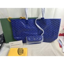 Goyard Saint Louis Reversible Tote In Goyardine Canvas Blue