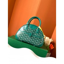 Goyard Small Goyardine Saint Jeanne Bowler Bag Green