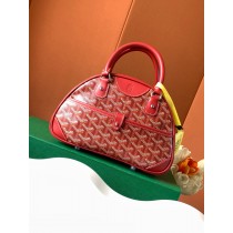 Goyard Small Goyardine Saint Jeanne Bowler Bag Red