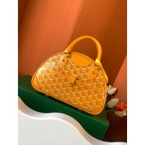 Goyard Small Goyardine Saint Jeanne Bowler Bag Yellow