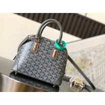 Goyard Vendôme Mini Bag Goyardine Canvas Calfskin Grey