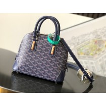Goyard Vendôme Mini Bag Goyardine Canvas Calfskin Navy Blue