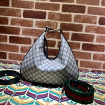 Gucci Attache Large Shoulder Bag 702823 Beige Blue