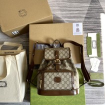 Gucci Backpack with Interlocking G Brown