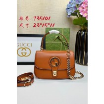 Gucci Blondie Top-handle Bag 735101 Brown