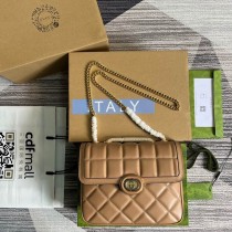 Gucci Deco Series Small Shoulder Bag Apricot