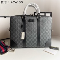 Gucci GG Black Briefcase 474135 Black