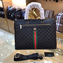 Gucci GG Embossed Briefcase Black