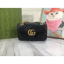 Gucci GG Marmont Matelassé Shoulder Bag 446744 Black