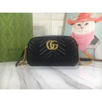 Gucci GG Marmont Matelassé Small Shoulder Bag 447632 Black