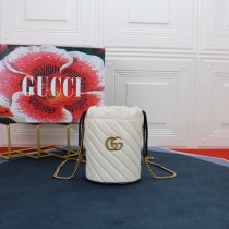 Gucci GG Marmont Mini Bucket Bag 575163 White