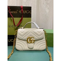 Gucci GG Marmont Mini Top Handle Bag 547260 White